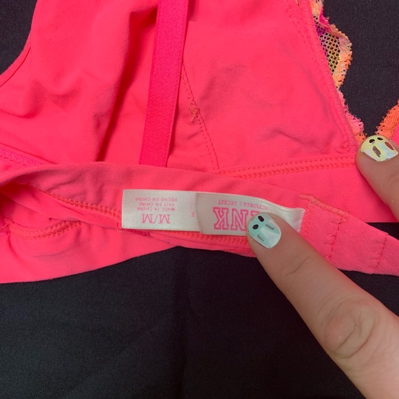 Victoria’s Secret Pink Neon Tie Dye Lace Bralette - Picture 4 of 5